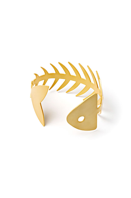 Brazalete Raspa baño de oro 24ct