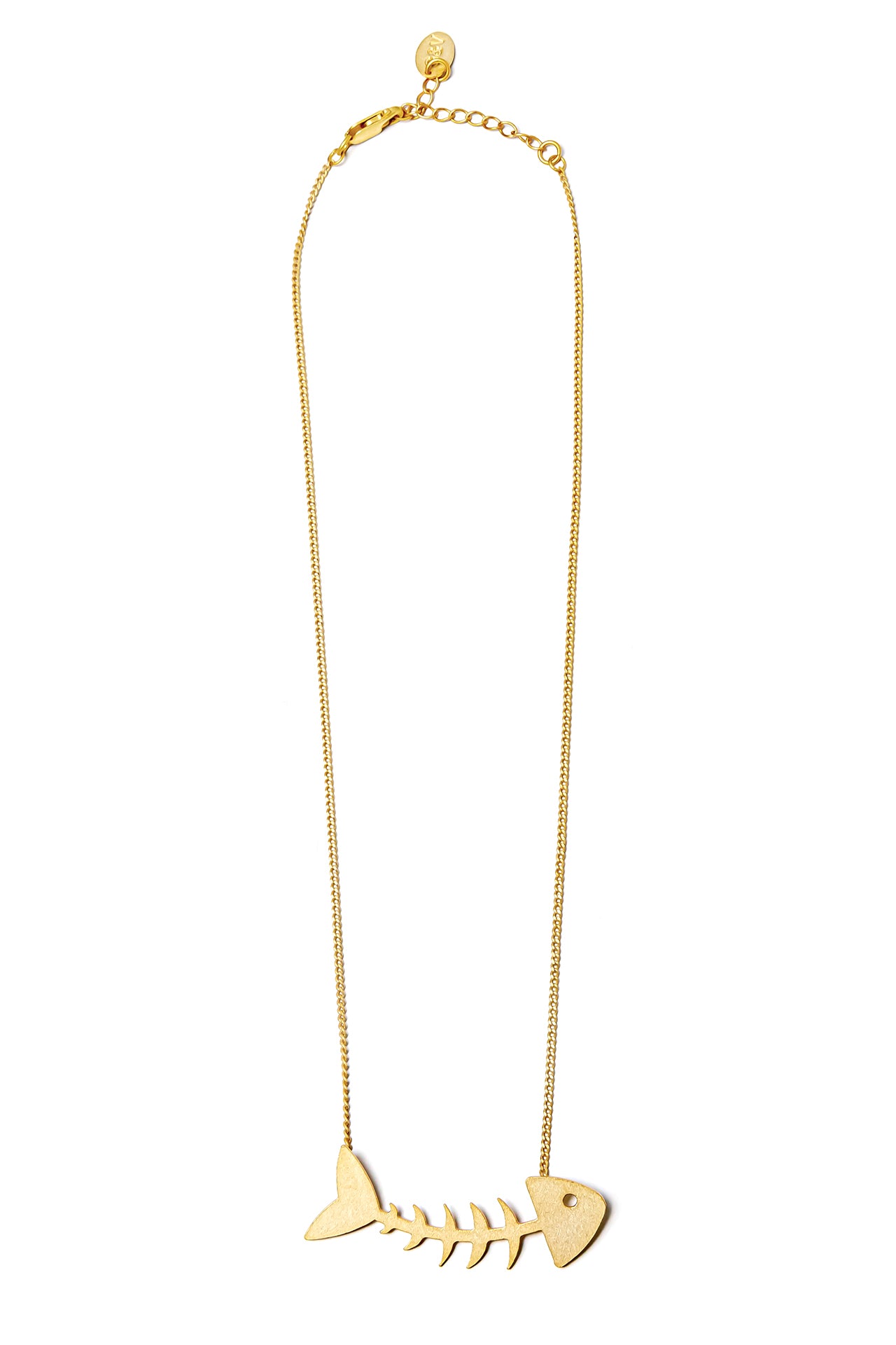 Collar Raspa mini baño de oro 24ct