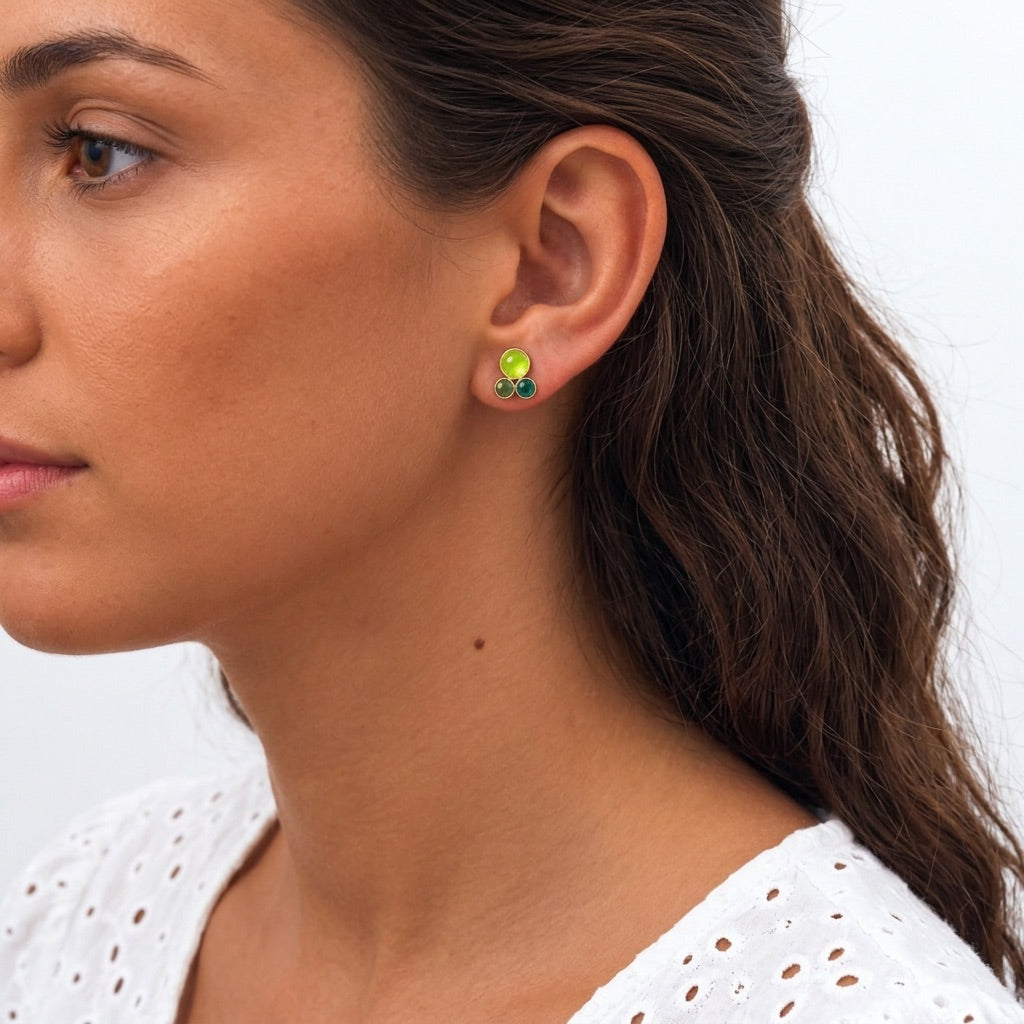 S Face Earrings