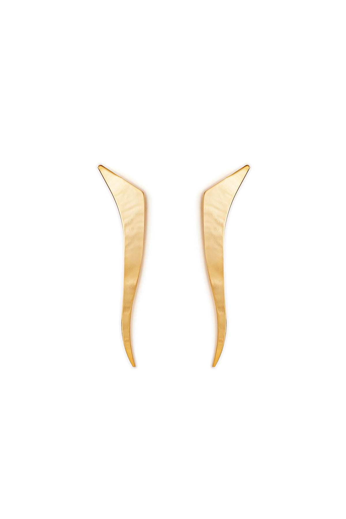 Pendientes largos MIK baño de oro 24 ct