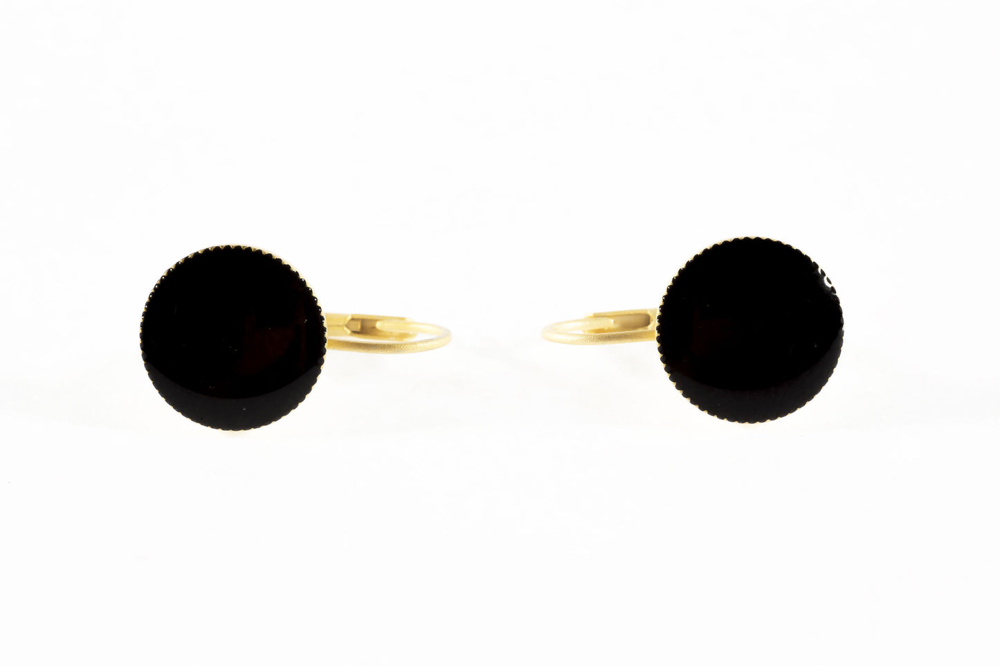 Round Enamel Earrings 24ct Gold plated hand enamel in various colors