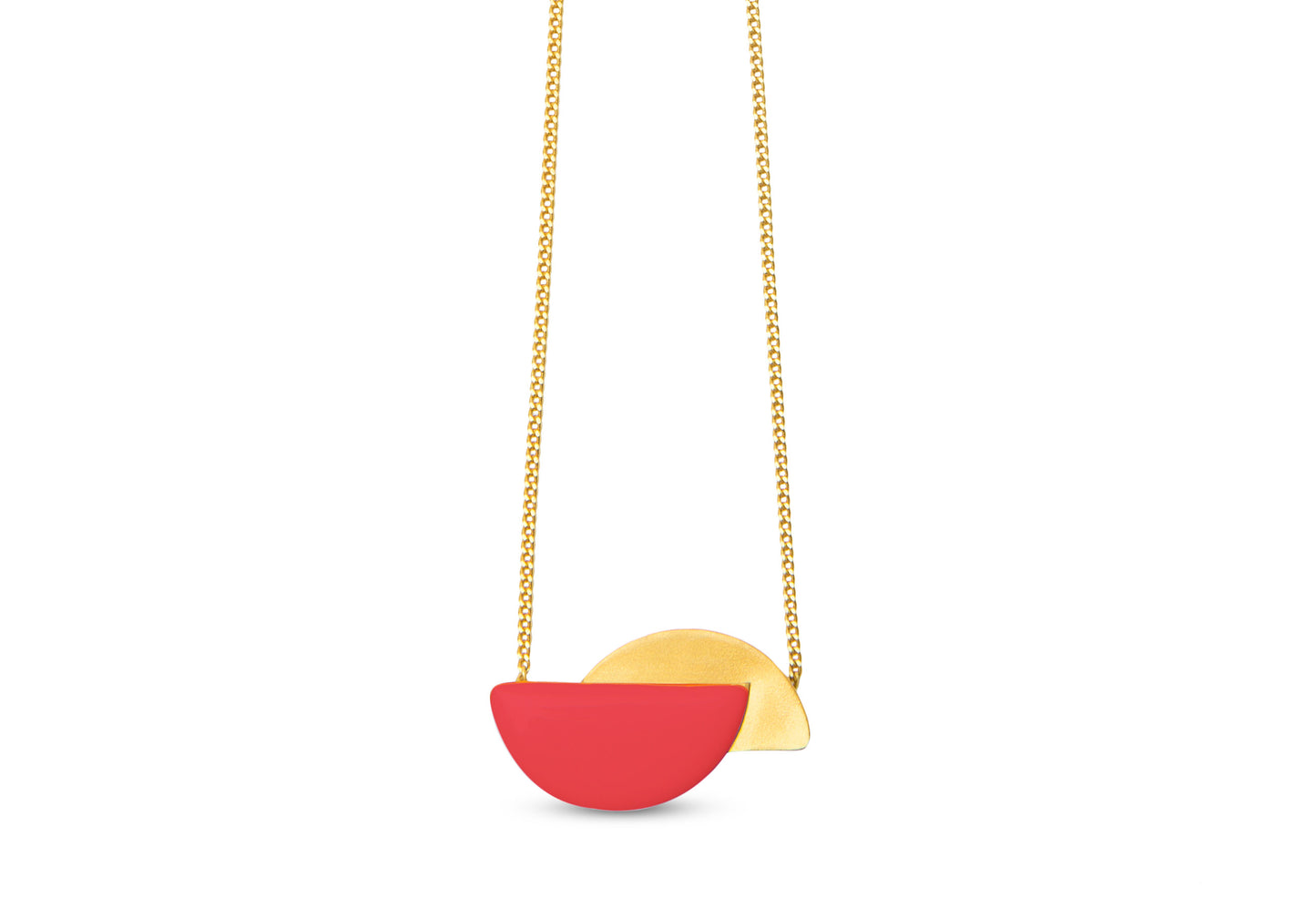 Collar Java S dorado esmaltado a mano Negro, Blanco, Strawcherry o Turquesa
