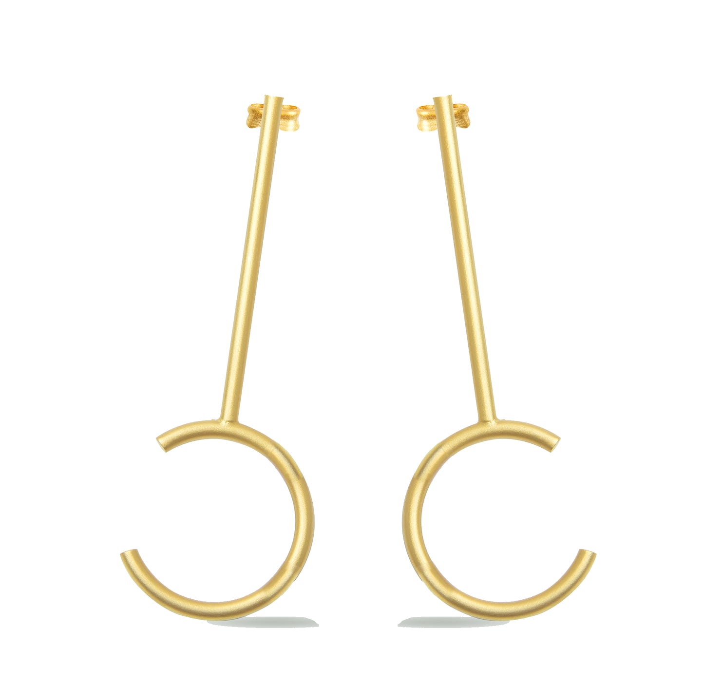 Boucles d'oreilles Sumatra longues paillettes dorées
