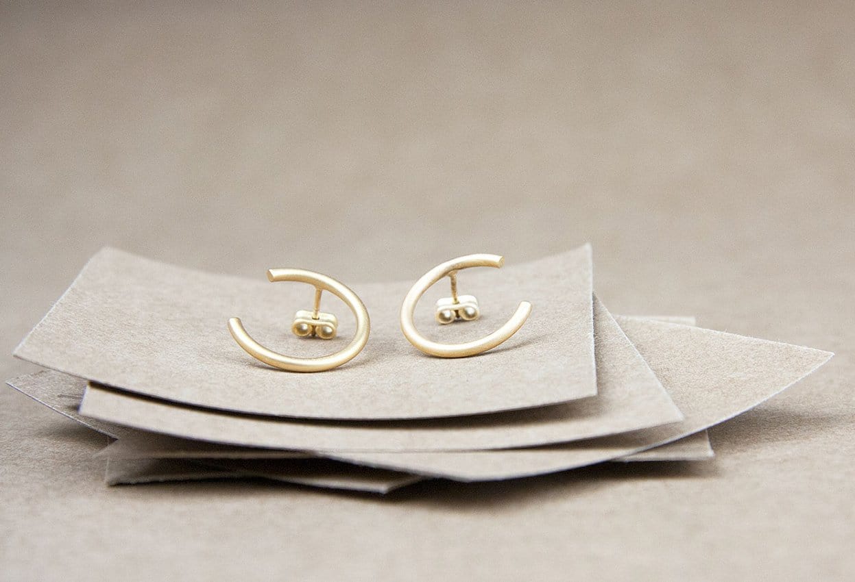 Boucles d'oreilles Sumatra Paillettes dorées simples