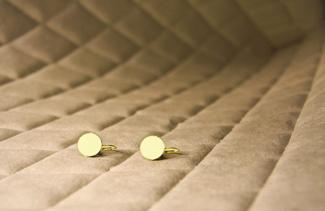 Round Enamel Earrings 24ct Gold plated hand enamel in various colors