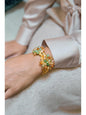 Pulsera Jackie XL dorado mate ágatas multicolor o Blanco y negro