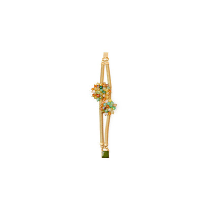 Pulsera Jackie XL dorado mate ágatas multicolor o Blanco y negro