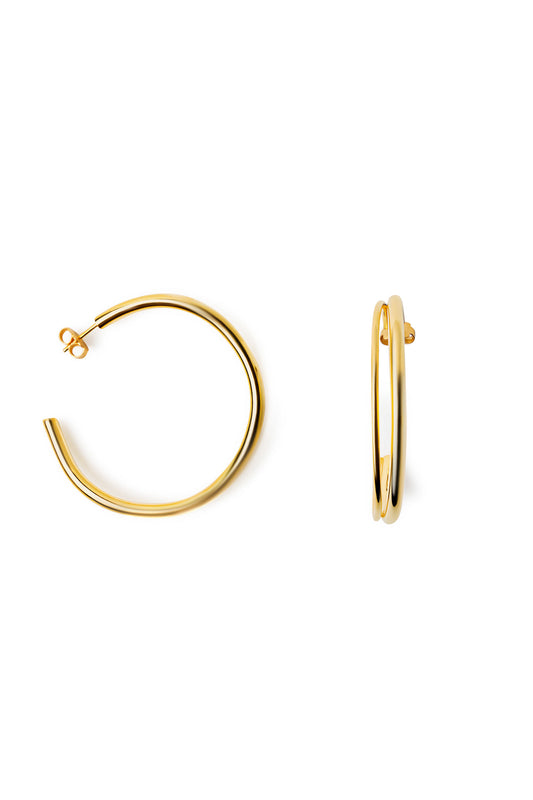 Double earring gold glitter tubes