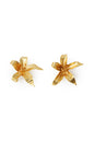 Large matte gold Flowers earring 24ct gold plated