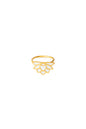 Manila S Lotus Flower Ring in glossy or matte gold