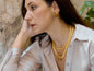 Collar Jackie Grande dorado mate ágatas multicolor o Blanco y negro