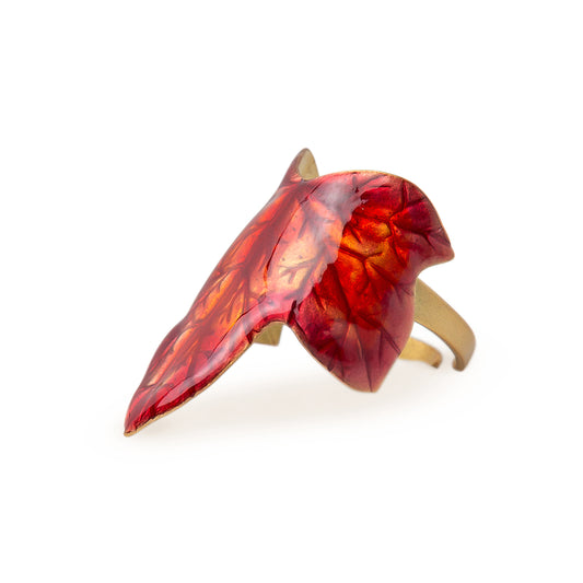 Anillo ajustable Hiedra baño de oro 24 ct