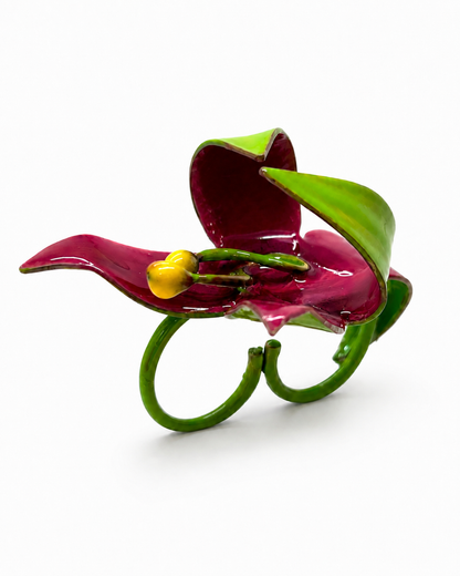 Anillo doble Lily de Ginger & Velvet visto de perfil