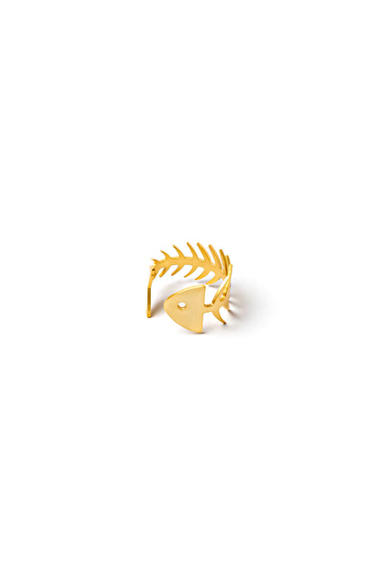 Anillo Raspa baño de oro 24 ct