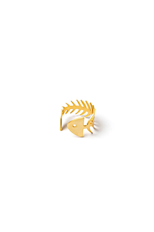 Anillo Raspa baño de oro 24 ct