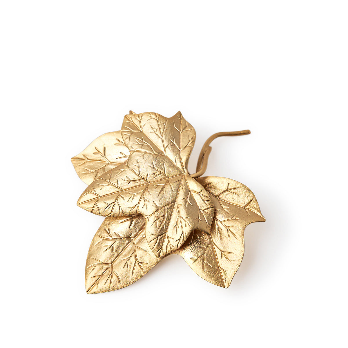 Broche Hiedra y Ramas baño de oro 24 ct, detalle 3