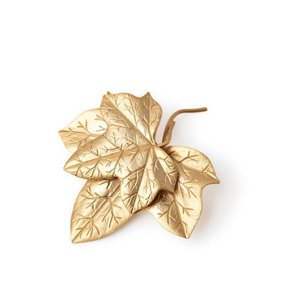 Broche Hiedra y Ramas baño de oro 24 ct, detalle 3