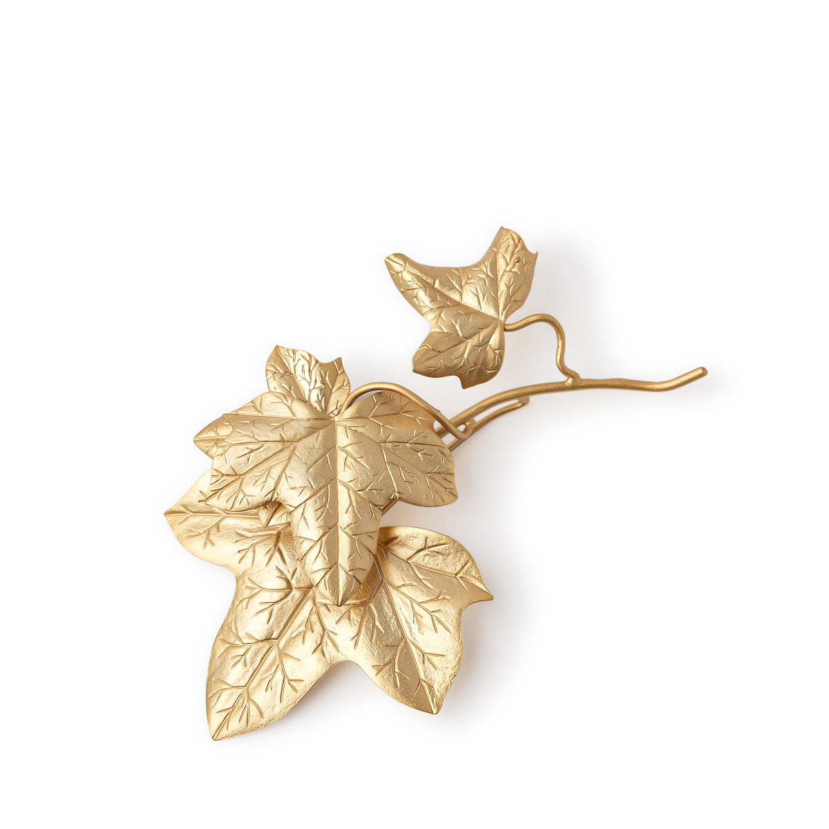 Broche Hiedra y Ramas XL baño de oro 24 ct, detalle 3