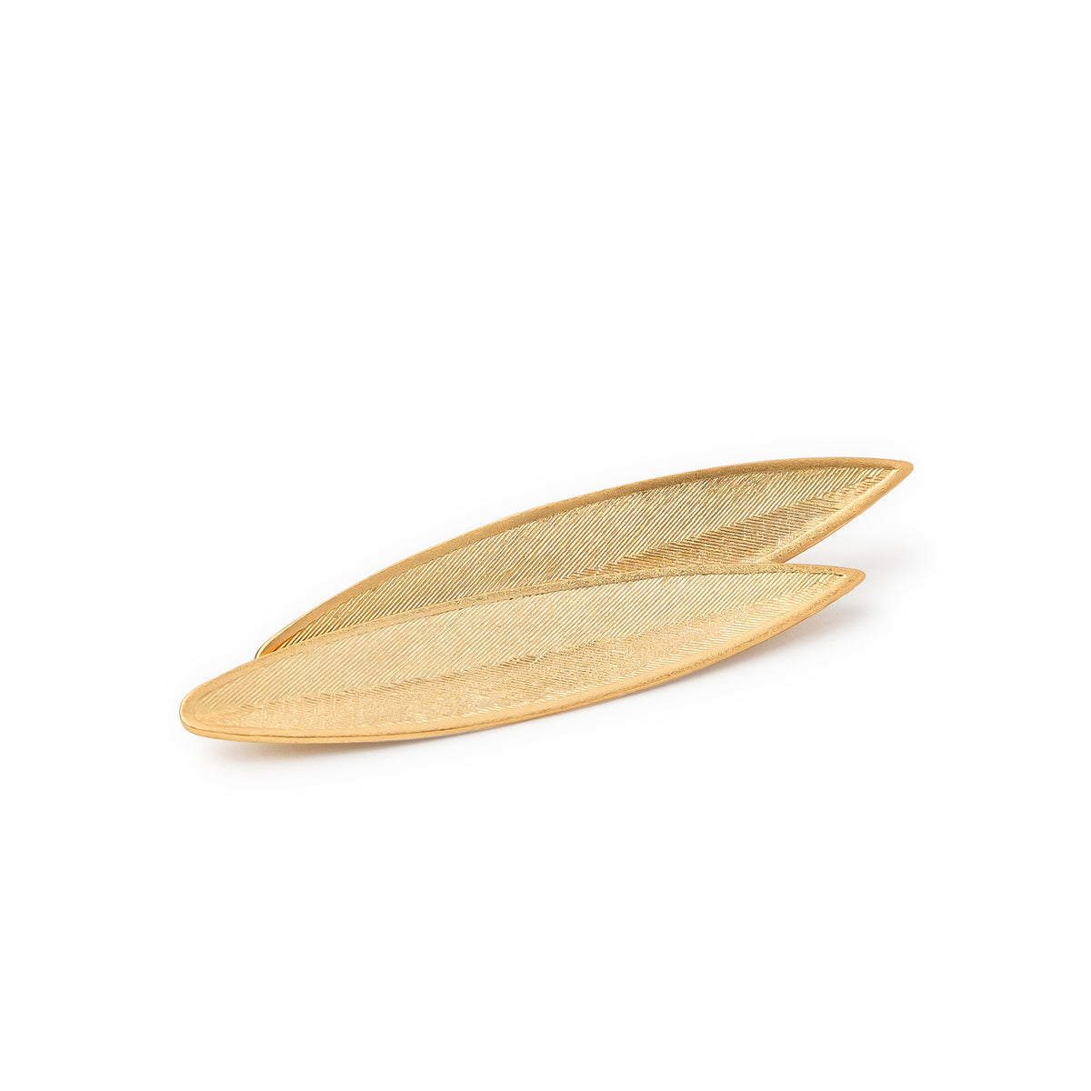 Broche Hoja baño de oro 24 ct
