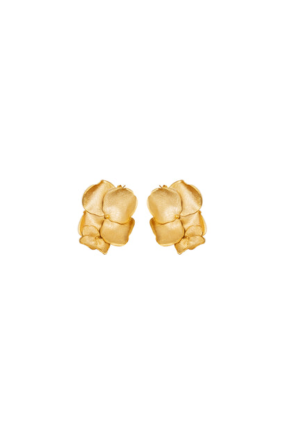 Broche pequeño flor Habana dorado o esmaltado a mano, detalle 4