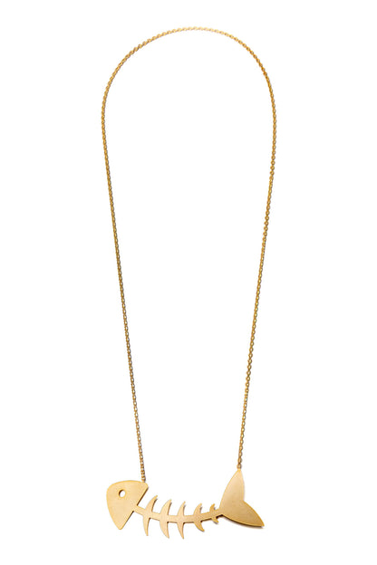 Collar Raspa G baño de oro 24 ct