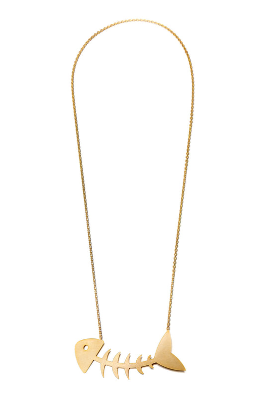Collar Raspa G baño de oro 24 ct