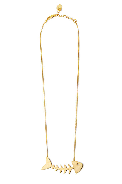 Collar Raspa mini baño de oro 24 ct
