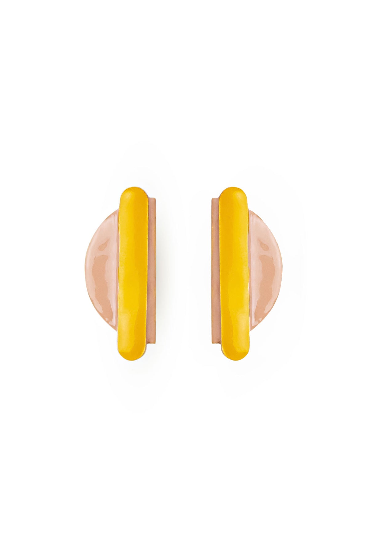 Pendientes KEL tira baño de oro 24 ct y esmaltados a mano
