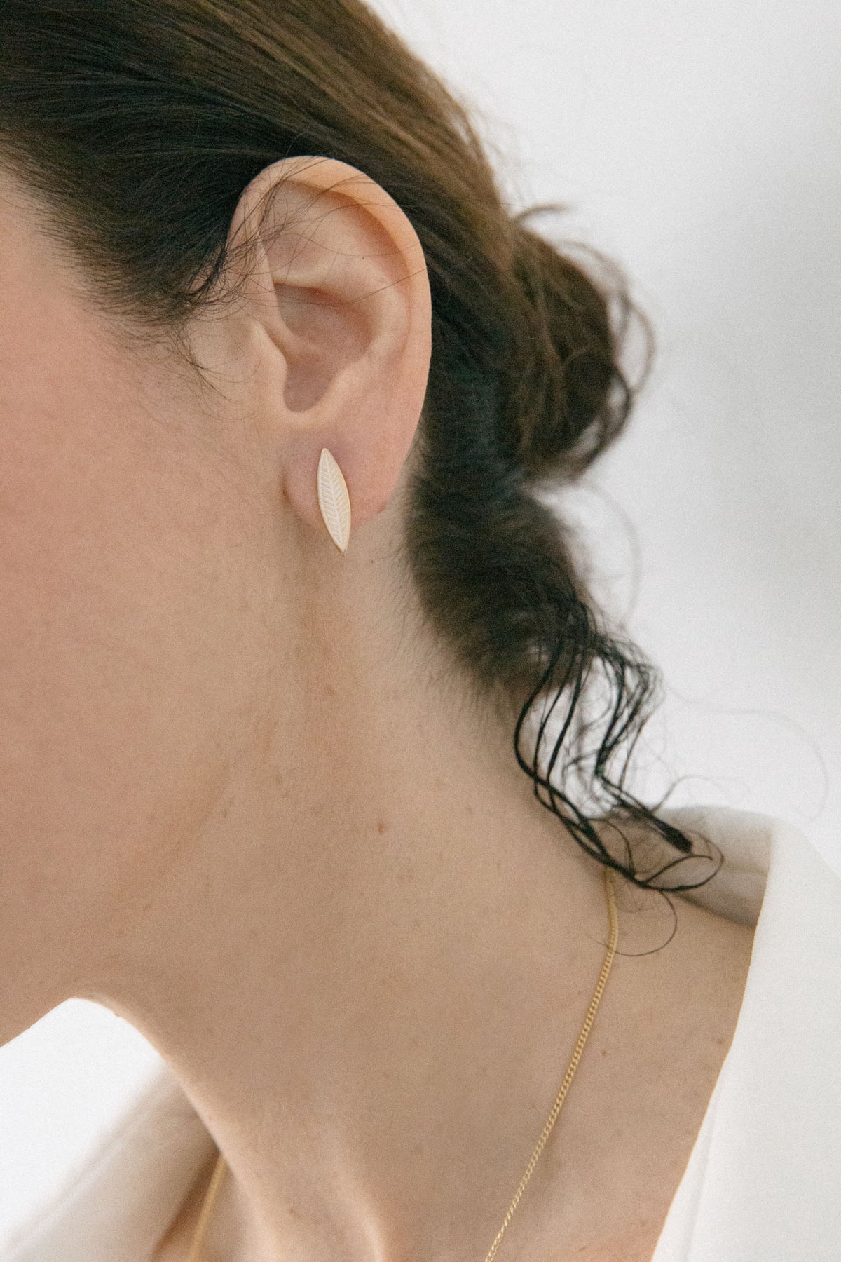 Pendientes mini Leaf, detalle 2