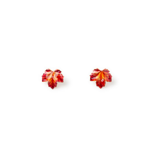 Pendientes pequeños Hiedra baño de oro 24 ct