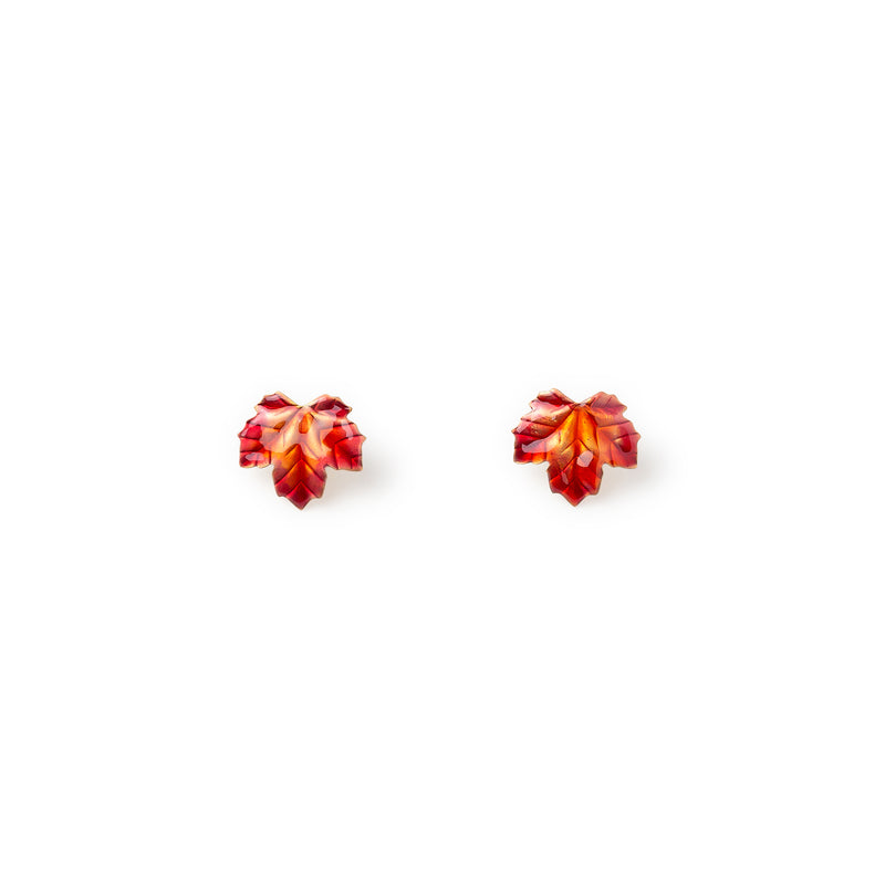 Pendientes pequeños Hiedra baño de oro 24 ct