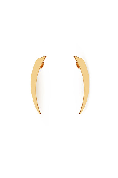 Pendientes pequeños MIK baño de oro 24 ct, detalle 2