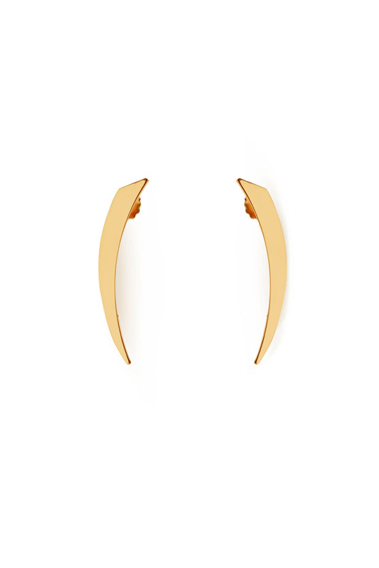 Pendientes pequeños MIK baño de oro 24 ct, detalle 2