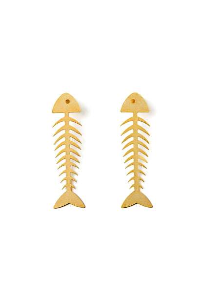Pendientes Raspa baño de oro 24 ct