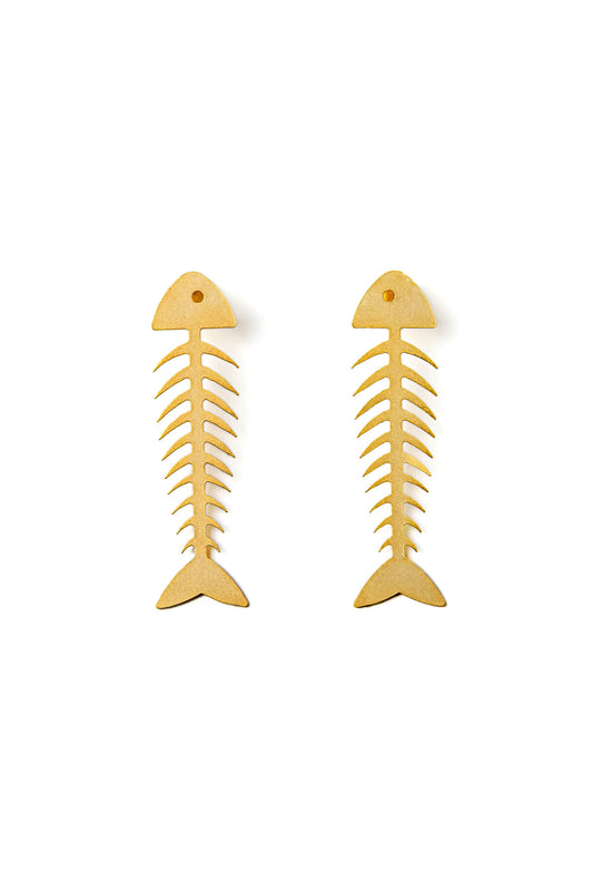 Pendientes Raspa baño de oro 24 ct