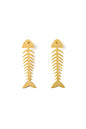 Pendientes Raspa baño de oro 24 ct