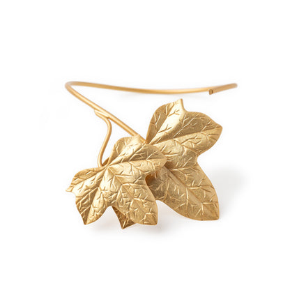 Pulsera ajustable Hiedra baño de oro 24 ct, detalle 4