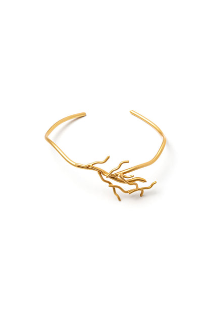 Pulsera Coral pequeña baño de oro 24 ct esmaltada a mano