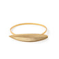 Pulsera Hoja dorado mate baño de oro 24 ct