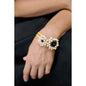 Pulsera Jackie XL de ágatas dorado mate, detalle 2