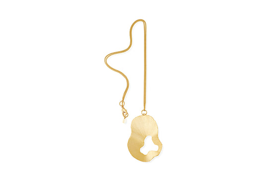 Barefoot on the Beach matte gold necklace