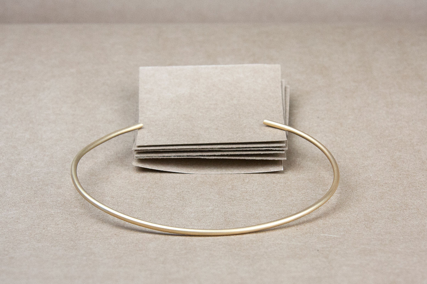 Simple flexible matte gold Sumatra choker