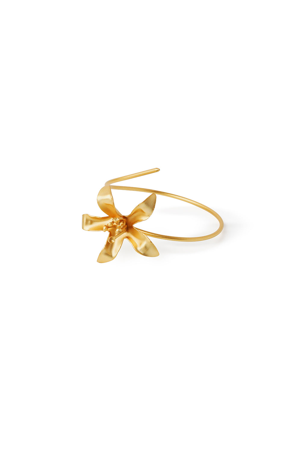 Small matte gold Flowers bracelet 24ct gold plated