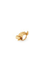 Magdalenas ring matte gold plated in 24ct gold