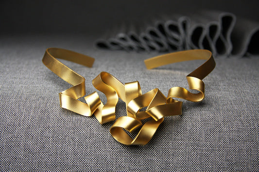 Bow Choker W XL 24ct Gold Plated