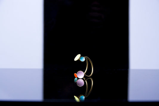 Anillo Face esmaltado a mano