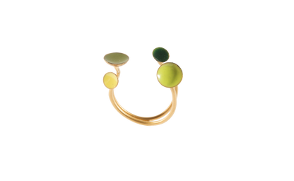 Anillo Face esmaltado a mano, detalle 2