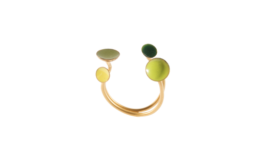 Anillo Face esmaltado a mano, detalle 2