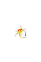 Anillo pequeño Flores esmaltado a mano, detalle 3