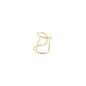 Anillo Tube L baño de oro 24 ct dorado pulido